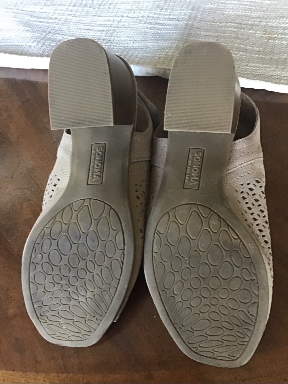 Sonoma Beige Peep-Toe Laser Cut Sandals - Picture 5 of 5